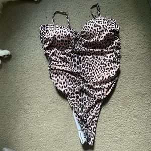 cute cheetah print one piece